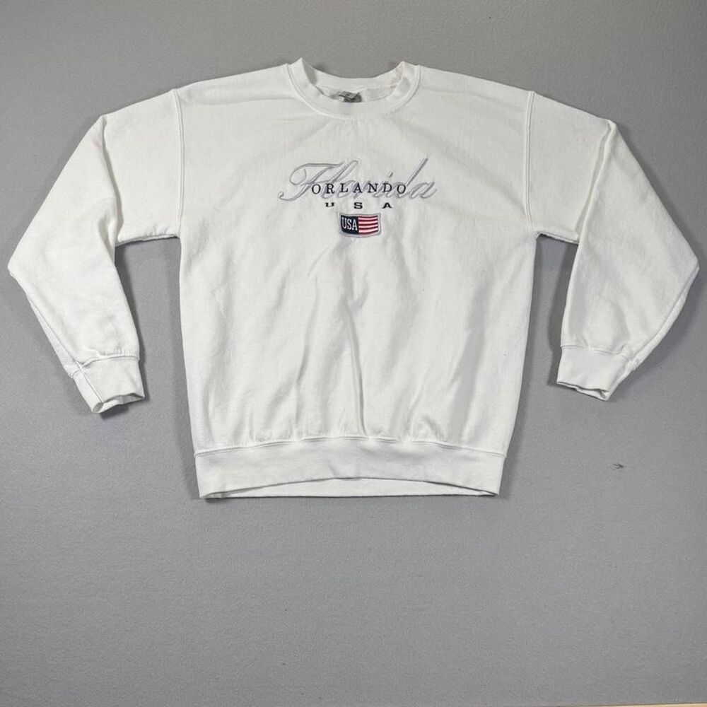 Gildan Women's White Sweatshirt